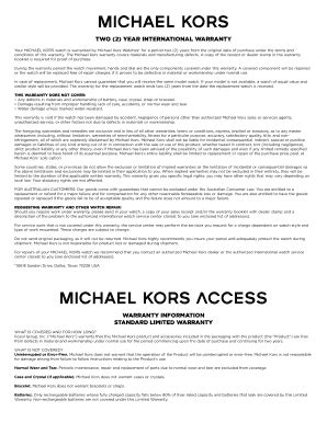 michael kors warranty and repair policy|michael kors 1800 number.